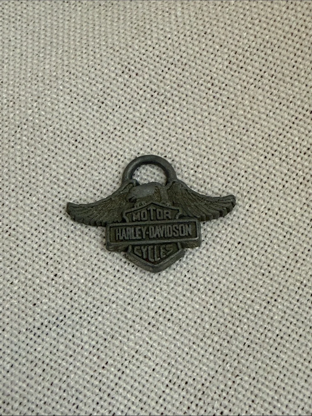 Harley-Davidson Winged Shield Pendant Charm - Black